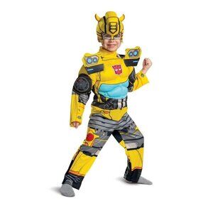 Disguise Hasbro Transformers Bumblebee Toddler Muscle Halloween Costume Sz 3T/4T